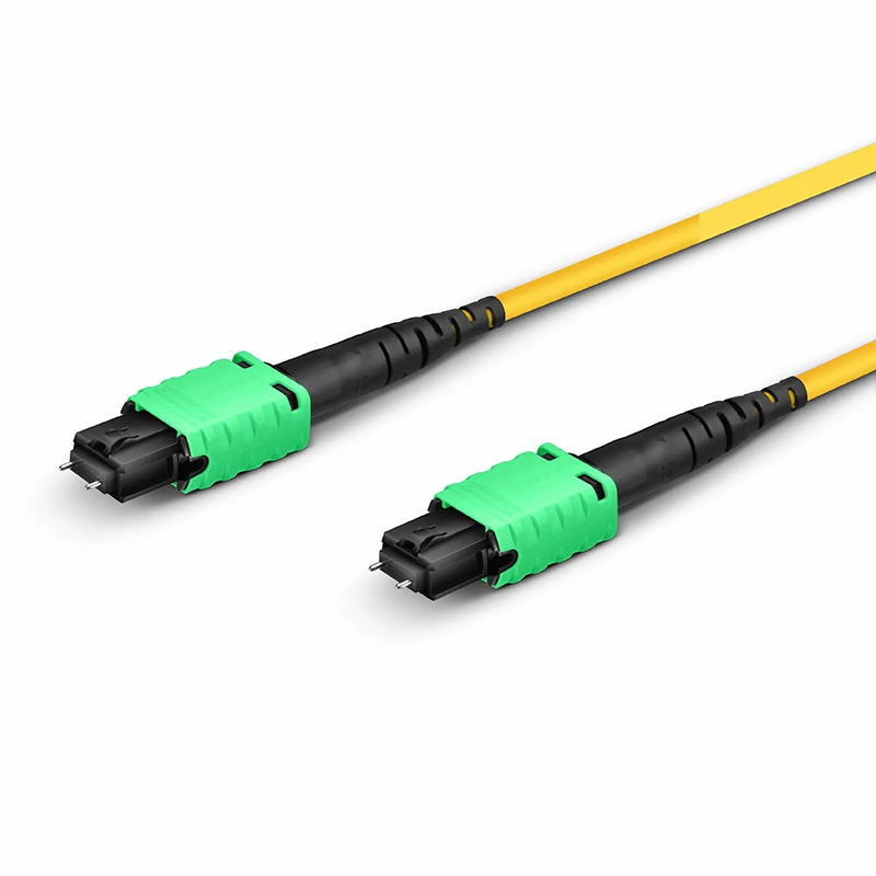10m (33ft) MTP® PRO Jumper, MTP® PRO-12 APC (Male) to MTP® PRO-12 APC (Male), 12 Fibers, Single Mode (OS2), Plenum (OFNP), 0.35dB Max, Type B, Yellow