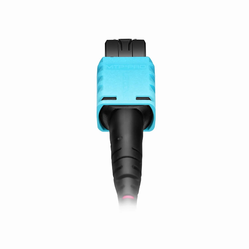 2m (7ft) MTP® PRO Jumper, MTP® PRO-12 UPC (Male) to MTP® PRO-12 UPC (Male), 12 Fibers, Multimode (OM4), Plenum (OFNP), 0.35dB Max, Type B, Magenta