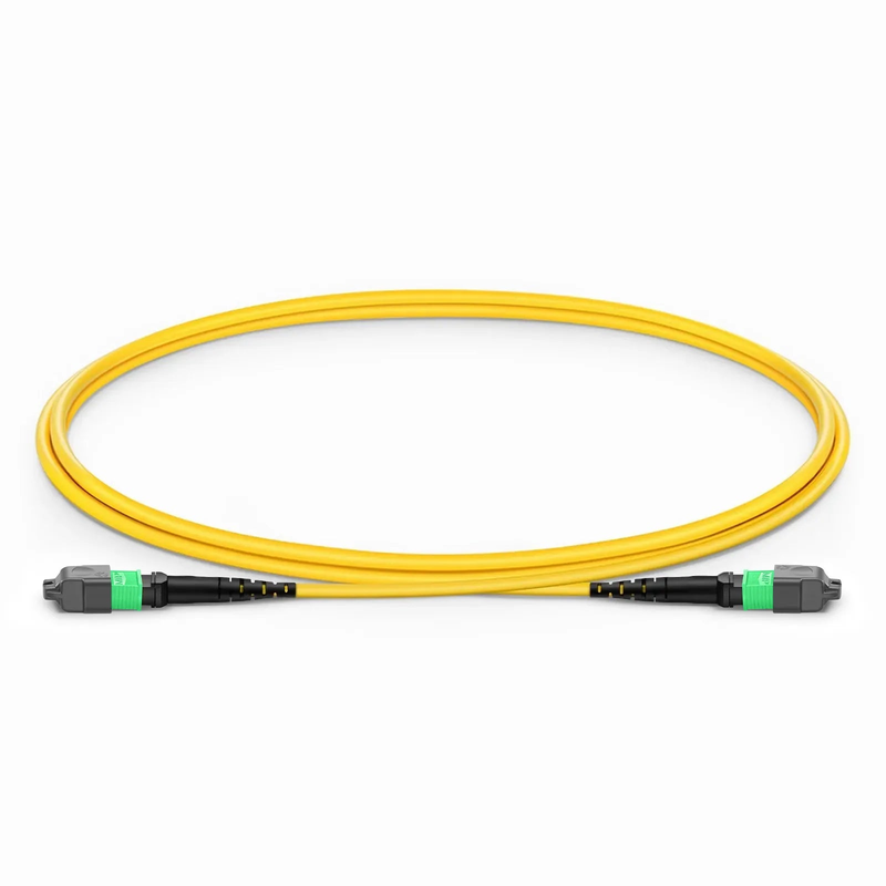 1m (3ft) MTP® Jumper, MTP®-12 APC (Female) to MTP®-12 APC (Female), 12 Fibers, Single Mode (OS2), Plenum (OFNP), 0.35dB Max, Type B, Yellow