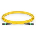 7m (23ft) MTP® Jumper, MTP®-12 APC (Female) to MTP®-12 APC (Female), 12 Fibers, Single Mode (OS2), Plenum (OFNP), 0.35dB Max, Type B, Yellow