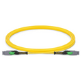 2m (7ft) MMC Jumper, MMC-16 APC (Female) to MMC-16 APC (Female), 16 Fibers, Single Mode (OS2), Plenum (OFNP), 0.35dB Max, Jumper Polarity, Yellow