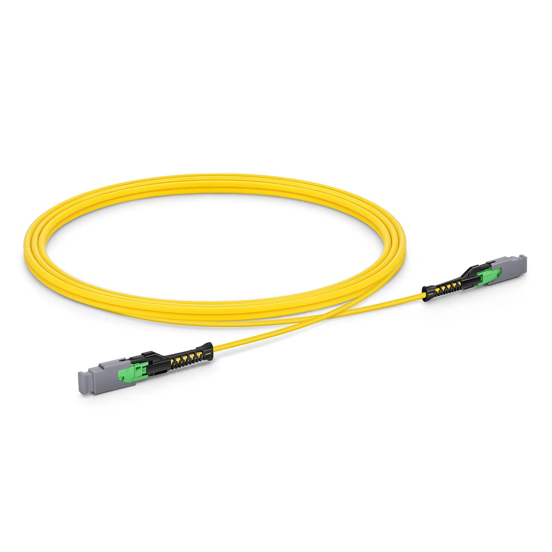 2m (7ft) MMC Jumper, MMC-16 APC (Female) to MMC-16 APC (Female), 16 Fibers, Single Mode (OS2), Plenum (OFNP), 0.35dB Max, Jumper Polarity, Yellow