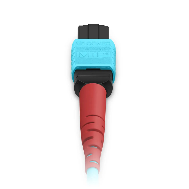 5m (16ft) MTP® Jumper, MTP®-24 UPC (Female) to MTP®-24 UPC (Female), 24 Fibers, Multimode (OM3), Plenum (OFNP), 0.35dB Max, Type A, Aqua