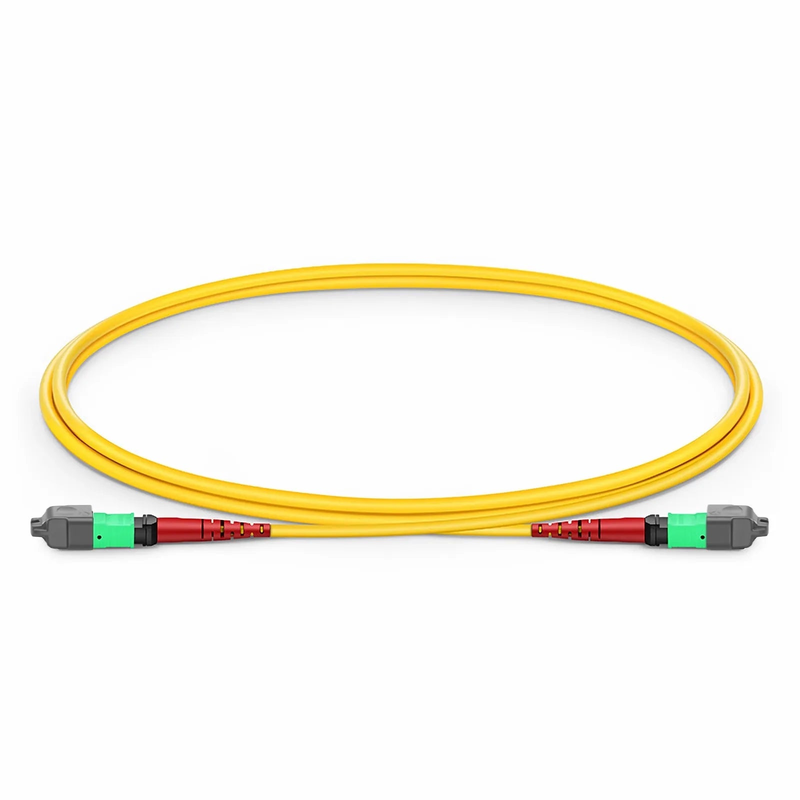 1m (3ft) MTP® Jumper, MTP®-24 APC (Female) to MTP®-24 APC (Female), 24 Fibers, Single Mode (OS2), Plenum (OFNP), 0.35dB Max, Type A, Yellow