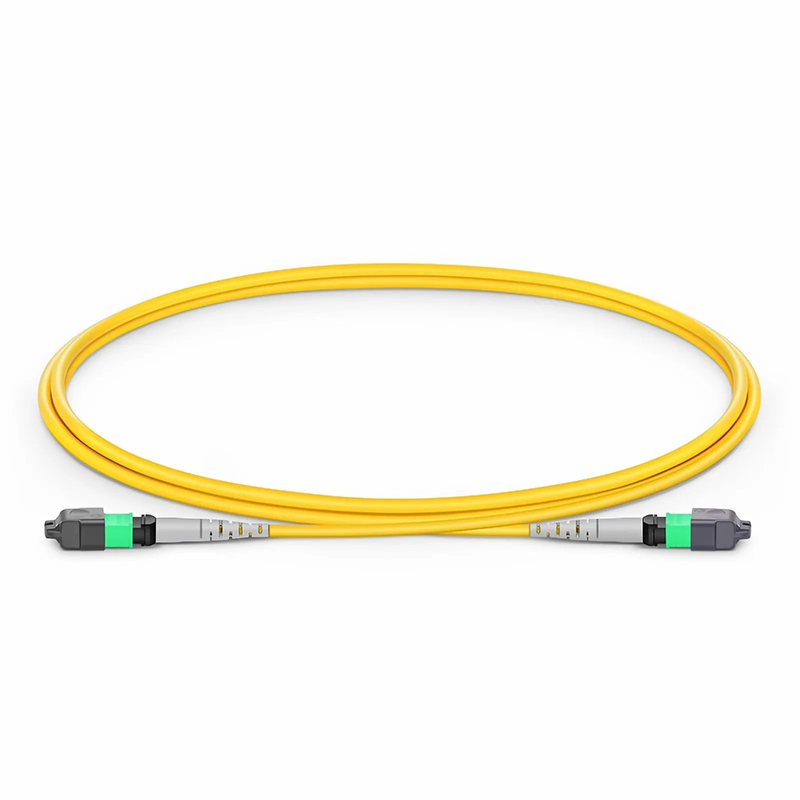 1m (3ft) MTP® Jumper, MTP®-8 APC (Female) to MTP®-8 APC (Female), 8 Fibers, Single Mode (OS2), Plenum (OFNP), 0.35dB Max, Type B, Yellow