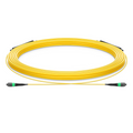 30m (98ft) MTP® Trunk Cable, MTP®-12 APC (Female) to MTP®-12 APC (Female), 12 Fibers, Single Mode (OS2), Plenum (OFNP), 0.35dB Max, Type A, Double Jacket, Yellow