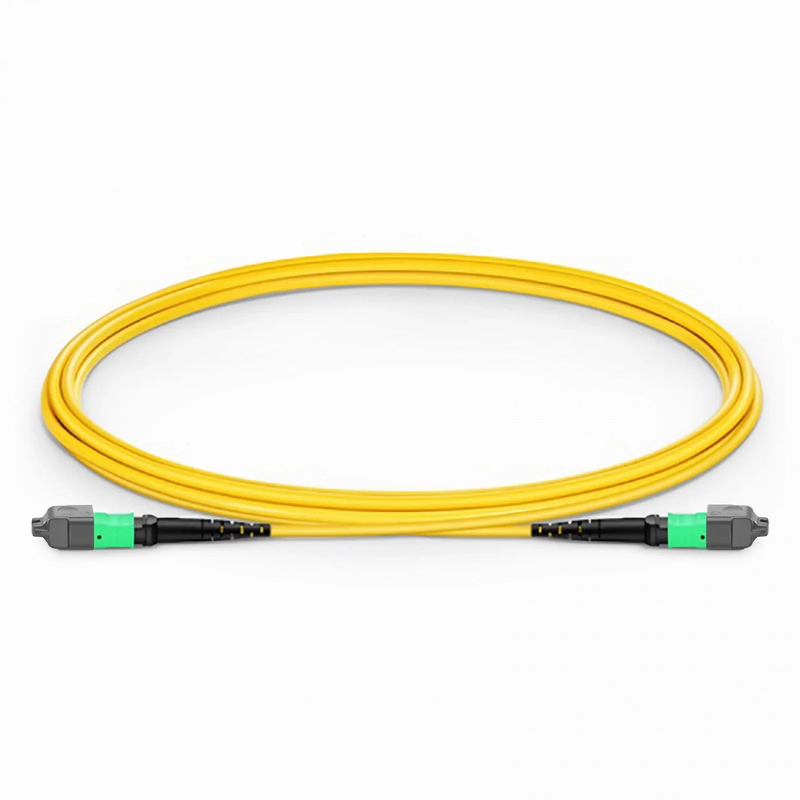 2m (7ft) MTP® Jumper, MTP®-16 APC (Female) to MTP®-16 APC (Female), 16 Fibers, Single Mode (OS2), Plenum (OFNP), 0.35dB Max, Crossover, Yellow