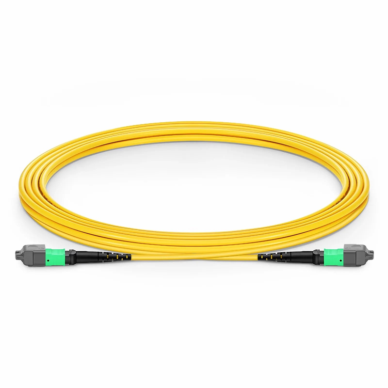 3m (10ft) MTP® Jumper, MTP®-16 APC (Female) to MTP®-16 APC (Female), 16 Fibers, Single Mode (OS2), Plenum (OFNP), 0.35dB Max, Crossover, Yellow