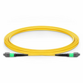 3m (10ft) MTP® Jumper, MTP®-16 APC (Female) to MTP®-16 APC (Female), 16 Fibers, Single Mode (OS2), Plenum (OFNP), 0.35dB Max, Crossover, Yellow