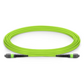 5m (16ft) MTP® Jumper, MTP®-12 UPC (Female) to MTP®-12 UPC (Female), 12 Fibers, Multimode (OM5), Plenum (OFNP), 0.35dB Max, Type B, Lime Green