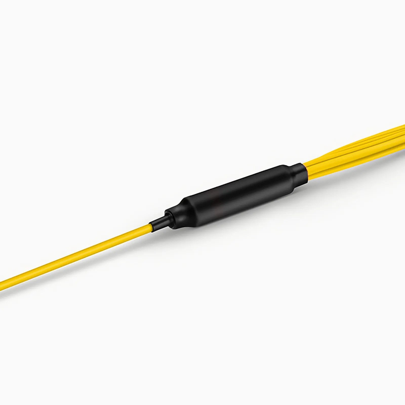 2m (7ft) MTP® Harness, MTP®-8 APC (Female) to 4 MDC UPC Duplex, 8 Fibers, Single Mode (OS2), Plenum (OFNP), 0.35dB Max, Type B, Yellow
