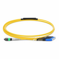 1m (3ft) MTP® Harness, MTP®-8 APC (Female) to 4 MDC UPC Duplex, 8 Fibers, Single Mode (OS2), Plenum (OFNP), 0.35dB Max, Type B, Yellow