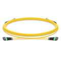5m (16ft) MTP® Trunk Cable, MTP®-12 APC (Female) to MTP®-12 APC (Female), 36 Fibers, Single Mode (OS2), Plenum (OFNP), 0.35dB Max, Type B, Double Jacket, Yellow
