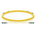 5m (16ft) MTP® Trunk Cable, MTP®-12 APC (Female) to MTP®-12 APC (Female), 12 Fibers, Single Mode (OS2), Plenum (OFNP), 0.35dB Max, Type B, Double Jacket, Yellow