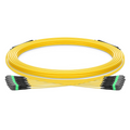 30m (98ft) MTP® Trunk Cable, MTP®-12 APC (Female) to MTP®-12 APC (Female), 144 Fibers, Single Mode (OS2), Plenum (OFNP), 0.35dB Max, Type B, Double Jacket, Yellow, with Spool
