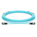 30m (98ft) MTP® Trunk Cable, MTP®-12 UPC (Female) to MTP®-12 UPC (Female), 36 Fibers, Multimode (OM3), Plenum (OFNP), 0.20dB Max, Type B, Double Jacket, Aqua