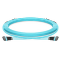 30m (98ft) MTP® Trunk Cable, MTP®-12 UPC (Female) to MTP®-12 UPC (Female), 48 Fibers, Multimode (OM3), Plenum (OFNP), 0.20dB Max, Type B, Double Jacket, Aqua