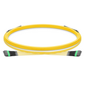5m (16ft) MTP® Trunk Cable, MTP®-12 APC (Female) to MTP®-12 APC (Female), 48 Fibers, Single Mode (OS2), Plenum (OFNP), 0.35dB Max, Type B, Double Jacket, Yellow