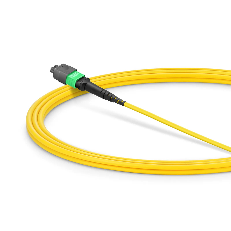 2m (7ft) MMC Jumper, MMC-16 APC (Female) to MTP®-16 APC (Female), 16 Fibers, Single Mode (OS2), Plenum (OFNP), 0.35dB Max, Jumper Polarity, Yellow