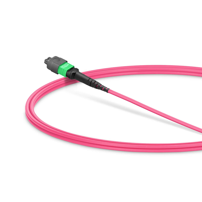 1m (3ft) MMC Jumper, MMC-16 APC (Female) to MTP®-16 APC (Female), 16 Fibers, Multimode (OM4), Plenum (OFNP), 0.35dB Max, Jumper Polarity, Magenta