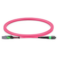 2m (7ft) MMC Jumper, MMC-16 APC (Female) to MTP®-16 APC (Female), 16 Fibers, Multimode (OM4), Plenum (OFNP), 0.35dB Max, Jumper Polarity, Magenta
