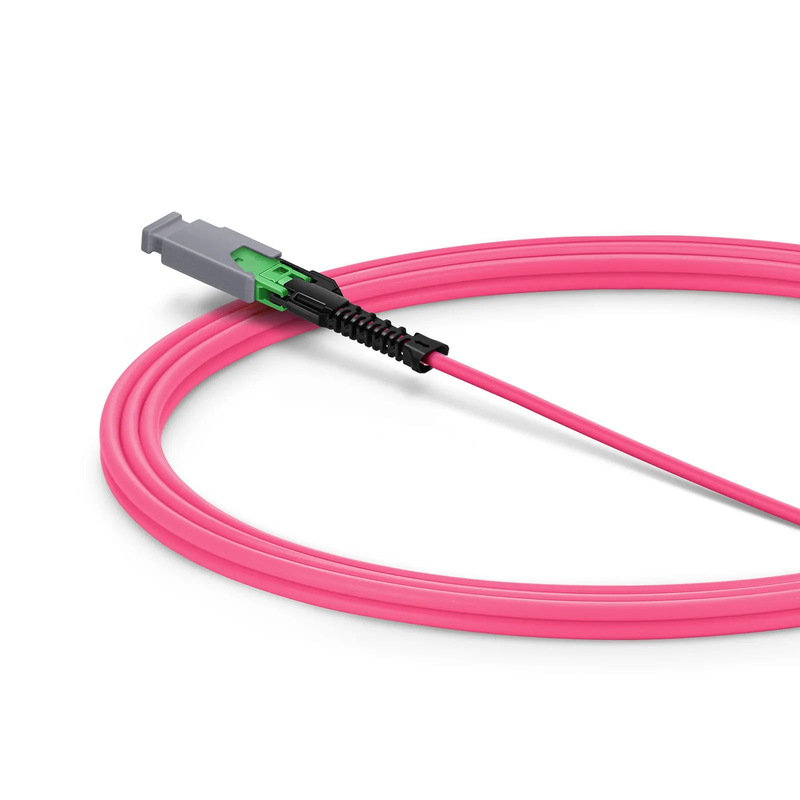2m (7ft) MMC Jumper, MMC-16 APC (Female) to MTP®-16 APC (Female), 16 Fibers, Multimode (OM4), Plenum (OFNP), 0.35dB Max, Jumper Polarity, Magenta