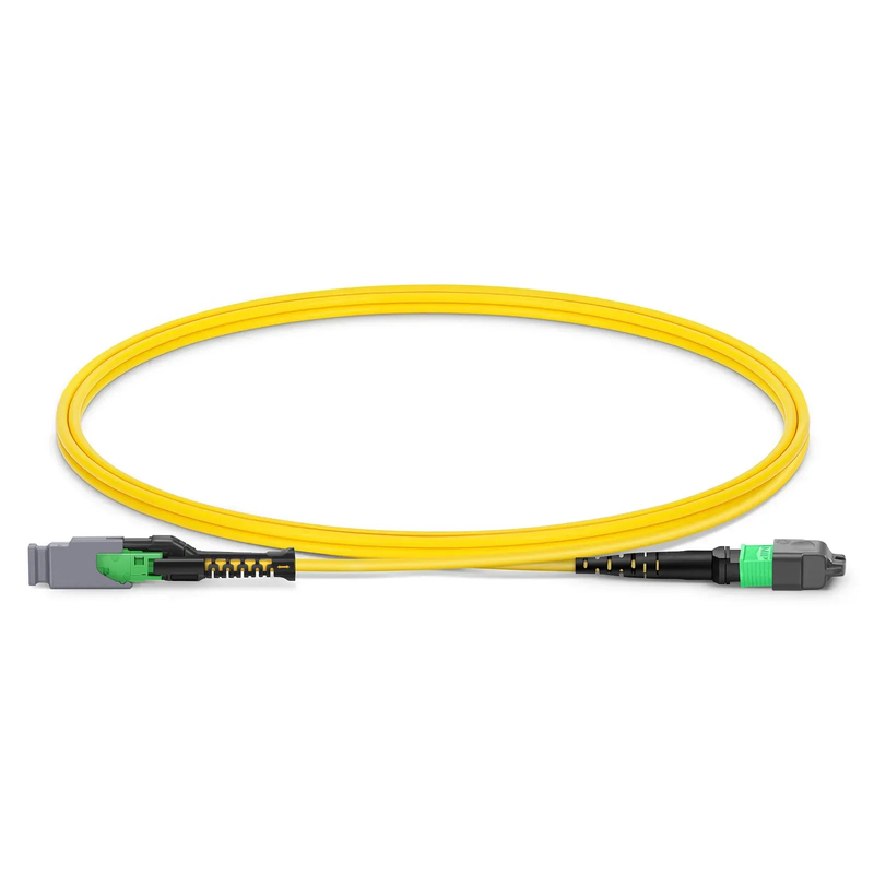 1m (3ft) MMC Jumper, MMC-16 APC (Female) to MTP®-16 APC (Female), 16 Fibers, Single Mode (OS2), Plenum (OFNP), 0.35dB Max, Jumper Polarity, Yellow