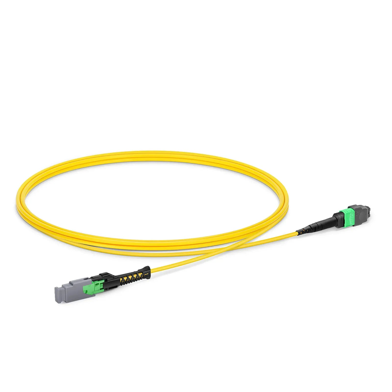 1m (3ft) MMC Jumper, MMC-16 APC (Female) to MTP®-16 APC (Female), 16 Fibers, Single Mode (OS2), Plenum (OFNP), 0.35dB Max, Jumper Polarity, Yellow