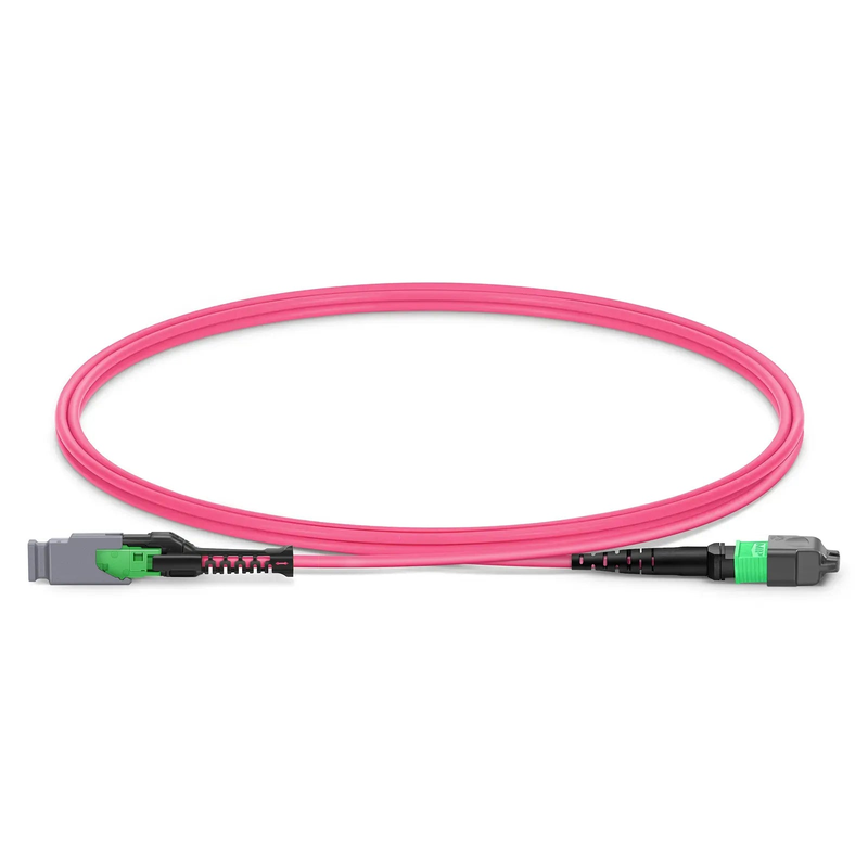 1m (3ft) MMC Jumper, MMC-16 APC (Female) to MTP®-16 APC (Female), 16 Fibers, Multimode (OM4), Plenum (OFNP), 0.35dB Max, Jumper Polarity, Magenta