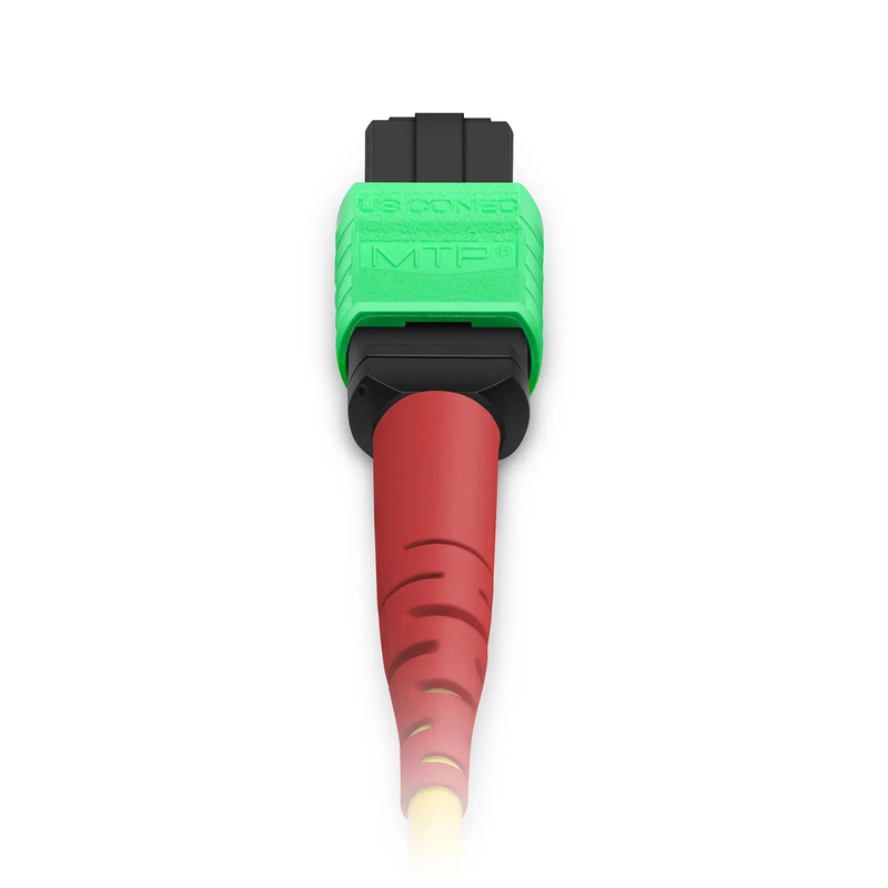1m (3ft) MTP® Breakout Cable, MTP®-24 APC (Female) to 2 x MTP®-12 APC (Female), 24 Fibers, Single Mode (OS2), Plenum (OFNP), 0.35dB Max, Type A, Yellow
