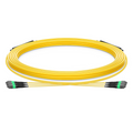 30m (98ft) MTP® Trunk Cable, MTP®-12 APC (Male) to MTP®-12 APC (Male), 36 Fibers, Single Mode (OS2), Plenum (OFNP), 0.35dB Max, Type B, Double Jacket, Yellow