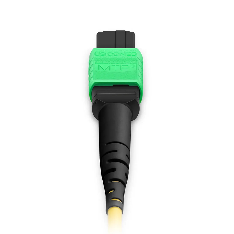 1m (3ft) MTP® Jumper, MTP®-16 APC (Female) to MTP®-16 APC (Female), 16 Fibers, Single Mode (OS2), Dual Rated (OFNR/LSZH), 0.35dB Max, Crossover, Yellow