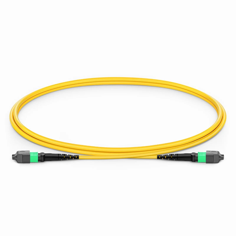 1m (3ft) MTP® Jumper, MTP®-16 APC (Female) to MTP®-16 APC (Female), 16 Fibers, Single Mode (OS2), Plenum (OFNP), 0.35dB Max, Crossover, Yellow
