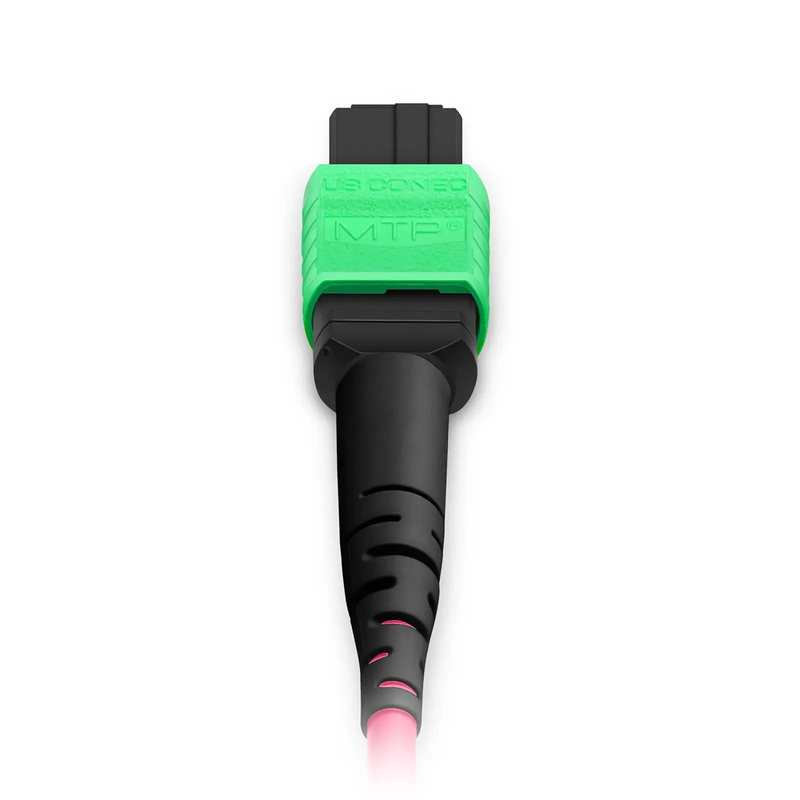 1m (3ft) MTP® Jumper, MTP®-16 APC (Female) to MTP®-16 APC (Female), 16 Fibers, Multimode (OM4), Plenum (OFNP), 0.35dB Max, Crossover, Magenta