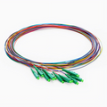 1m (3ft) Fiber Pigtail, LC APC to Unterminated, 12 Fibers, Unjacketed Color-Coded, OS2 Single Mode, PVC (Unrated), 0.9mm, 12-Color