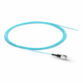 2m (7ft) Fiber Pigtail, ST UPC to Unterminated, Simplex, OM3 Multimode, PVC (Unrated), 0.9mm, Aqua