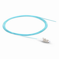 1m (3ft) Fiber Pigtail, LC UPC to Unterminated, Simplex, OM3 Multimode, PVC (Unrated), 0.9mm, Aqua