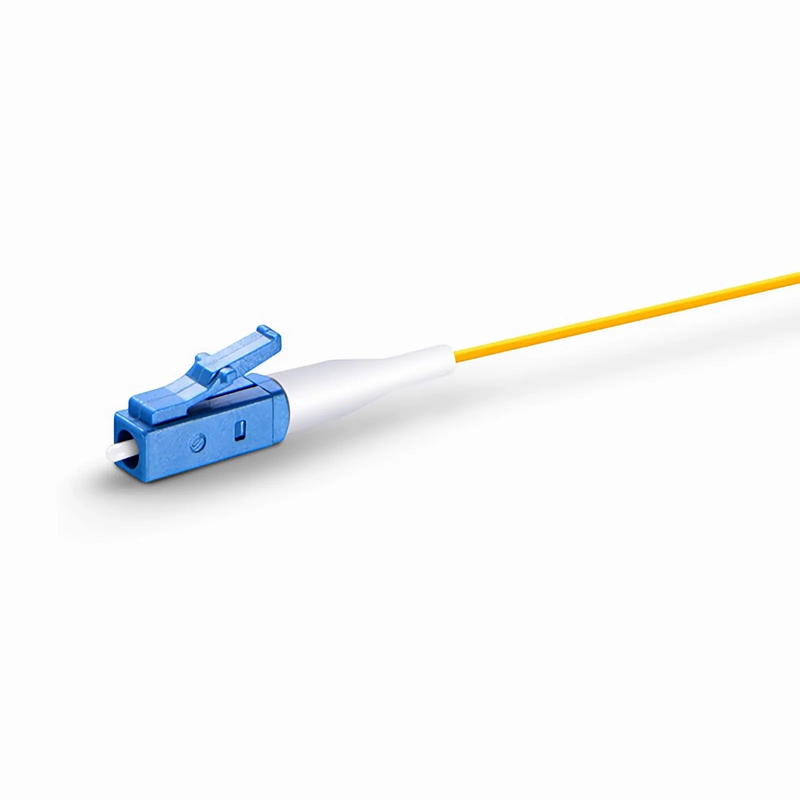 1m (3ft) Fiber Pigtail, LC UPC to Unterminated, Simplex, OS2 Single Mode, PVC (Unrated), 0.9mm, Yellow