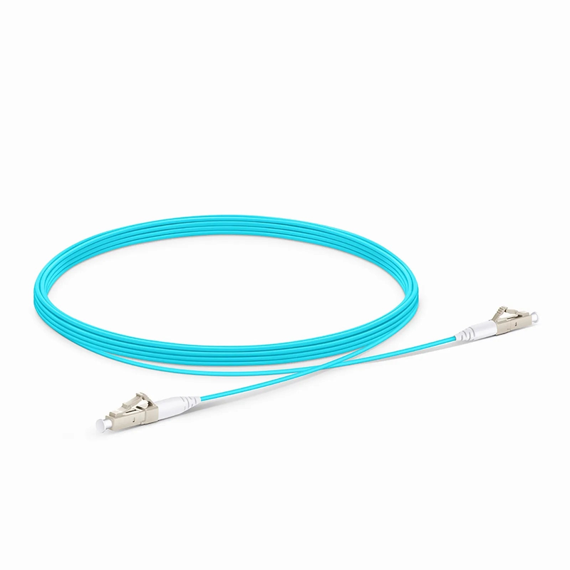 5m (16ft) Fiber Patch Cable, 1 Fiber, LC UPC Simplex to LC UPC Simplex, Multimode (OM4), Riser (OFNR), 1.2mm, Tight-Buffered, Aqua