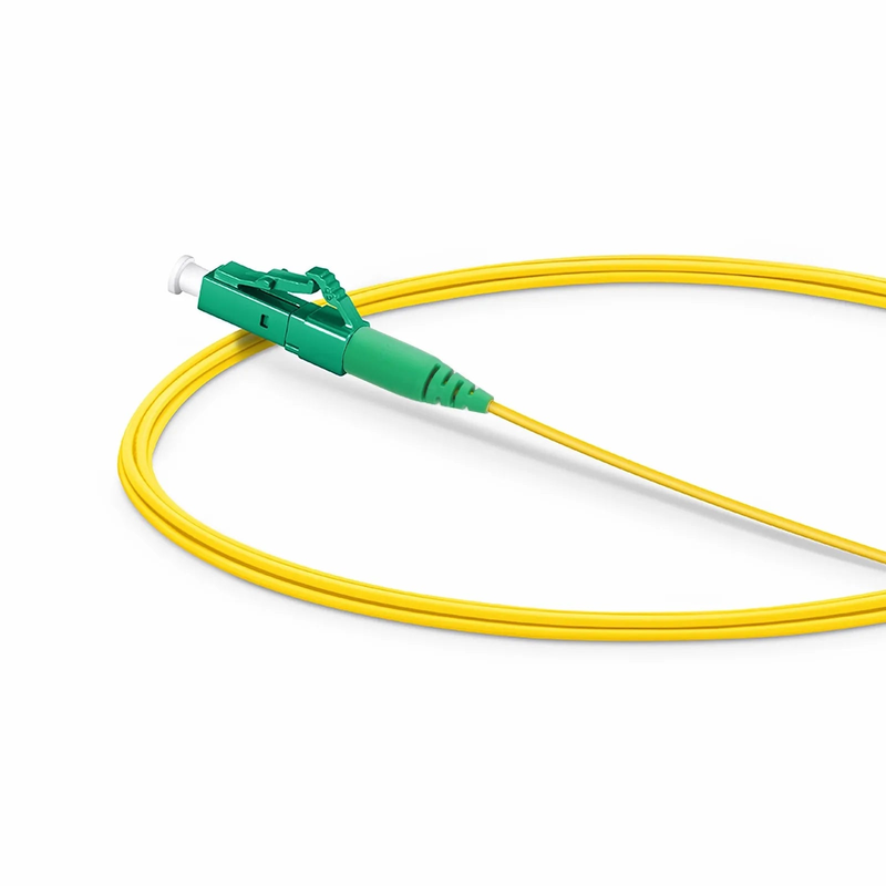 2m (7ft) Fiber Patch Cable, 1 Fiber, LC APC Simplex to LC APC Simplex, Single Mode (OS2), Riser (OFNR), 1.2mm, Tight-Buffered, Yellow