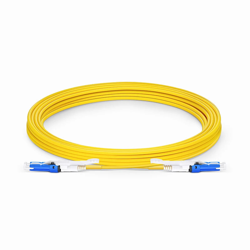 5m (16ft) Fiber Patch Cable, 2 Fibers, CS™ UPC Duplex to CS™ UPC Duplex Uniboot, Single Mode (OS2), Riser (OFNR), 2.0mm, Yellow, for 200/400G Network Connection
