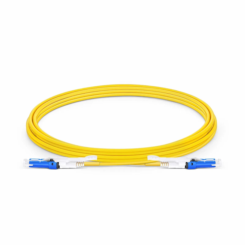 3m (10ft) Fiber Patch Cable, 2 Fibers, CS™ UPC Duplex to CS™ UPC Duplex Uniboot, Single Mode (OS2), Riser (OFNR), 2.0mm, Yellow, for 200/400G Network Connection