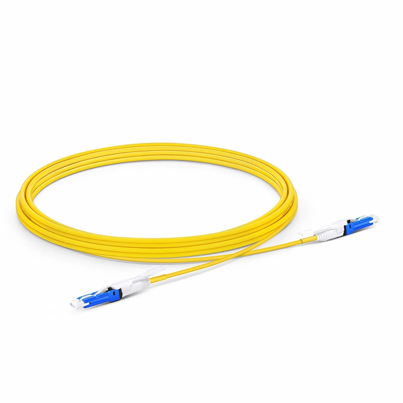 3m (10ft) Fiber Patch Cable, 2 Fibers, CS™ UPC Duplex to CS™ UPC Duplex Uniboot, Single Mode (OS2), Riser (OFNR), 2.0mm, Yellow, for 200/400G Network Connection