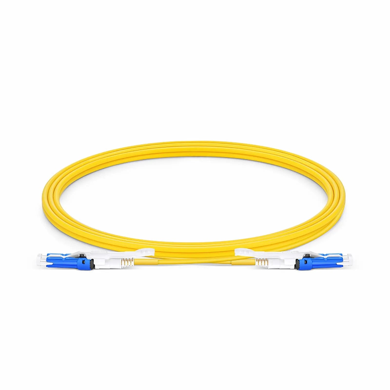 2m (7ft) Fiber Patch Cable, 2 Fibers, CS™ UPC Duplex to CS™ UPC Duplex Uniboot, Single Mode (OS2), Riser (OFNR), 2.0mm, Yellow, for 200/400G Network Connection