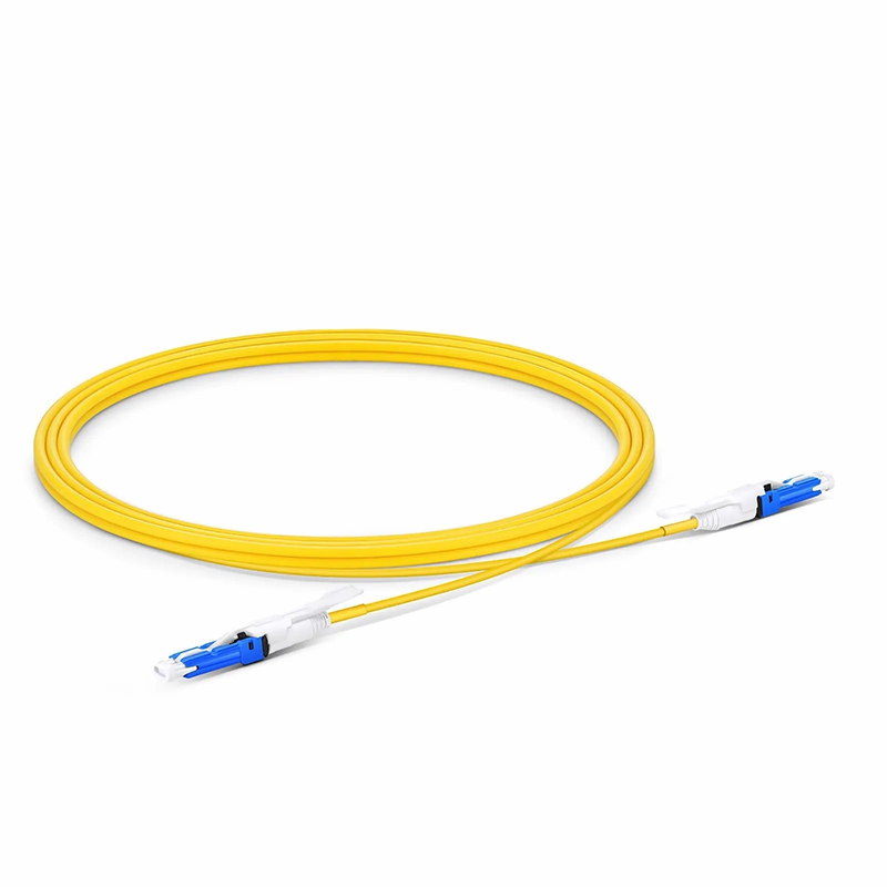 2m (7ft) Fiber Patch Cable, 2 Fibers, CS™ UPC Duplex to CS™ UPC Duplex Uniboot, Single Mode (OS2), Riser (OFNR), 2.0mm, Yellow, for 200/400G Network Connection