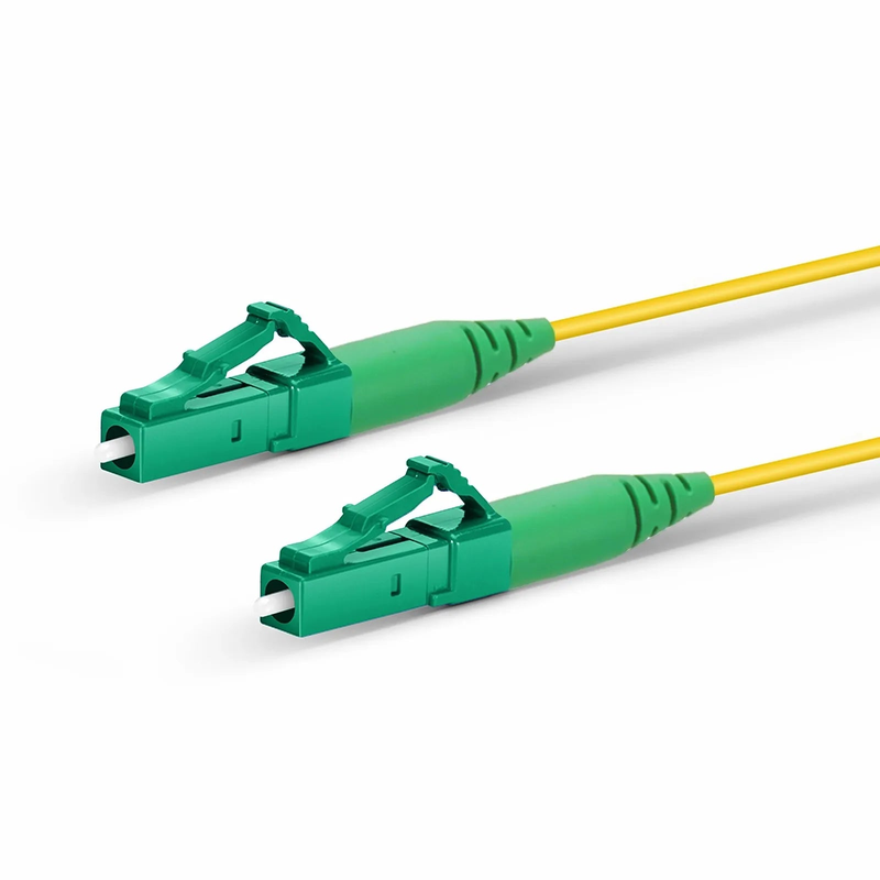 2m (7ft) Fiber Patch Cable, 1 Fiber, LC APC Simplex to LC APC Simplex, Single Mode (OS2), Riser (OFNR), 1.2mm, Tight-Buffered, Yellow