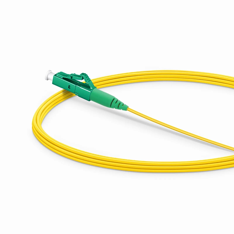 2m (7ft) Fiber Patch Cable, 1 Fiber, LC APC Simplex to SC APC Simplex, Single Mode (OS2), Riser (OFNR), 1.2mm, Tight-Buffered, Yellow