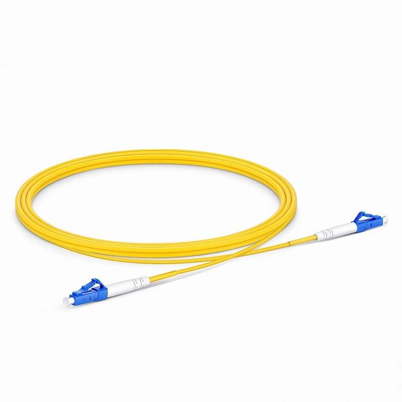 2m (7ft) Fiber Patch Cable, 1 Fiber, LC UPC Simplex to LC UPC Simplex, Single Mode (OS2), Riser (OFNR), 2.0mm, Tight-Buffered, Yellow, 10 Pcs/Pack