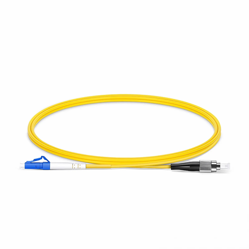 1m (3ft) Fiber Patch Cable, 1 Fiber, LC UPC Simplex to FC UPC Simplex, Single Mode (OS2), Riser (OFNR), 2.0mm, Tight-Buffered, Yellow