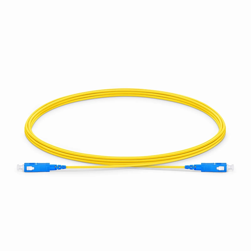 3m (10ft) Fiber Patch Cable, 1 Fiber, SC UPC Simplex to SC UPC Simplex, Single Mode (OS2), Riser (OFNR), 1.2mm, Tight-Buffered, Yellow